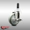 Service Caster 4 Inch 316SS Gray Polyurethane Swivel 3/4 Inch Expanding Stem Caster Brake SCC-SS316EX20S414-PPUB-TLB-34 - alternate 3